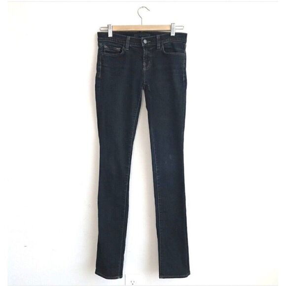 J Brand Pencil Leg 912 Black Denim Skinny Jeans Stretch Denim Womens Size 26 - Picture 1 of 10